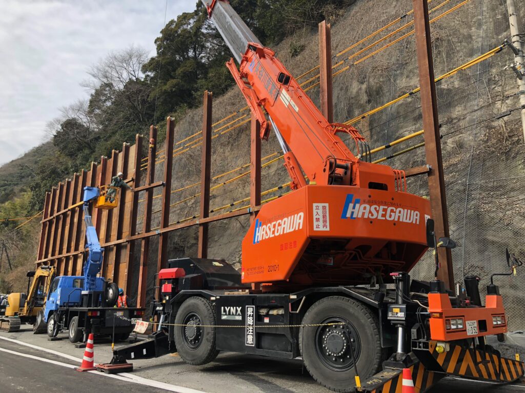 岩国市守内での災害復旧の様子です